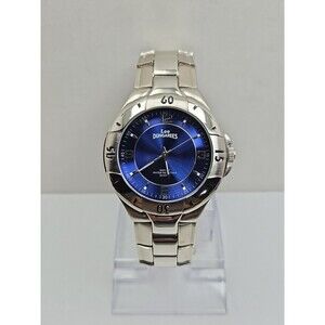 Vintage Lee Dungarees Mens Blue Dial Sport Metal Bracelet Y2K Quartz New Battery
